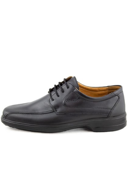 Boxer 13808 Ανδρικά Δερμάτινα Casual Παπούτσια Ανατομικά Μαύρα